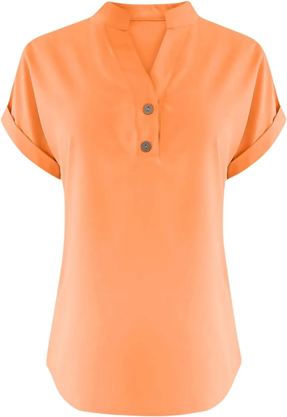 Linen Shirts for Women Loose Fit Vacation Short Sleeve Boho Tops Casual Button Up V Neck T Shirts Solid Summer Blouse