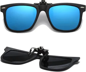 Long Keeper Kids Polarized Clip On Sunglasses Teen Boys Girls Square Flip Up Clip-on Sunglasses Over Glasses