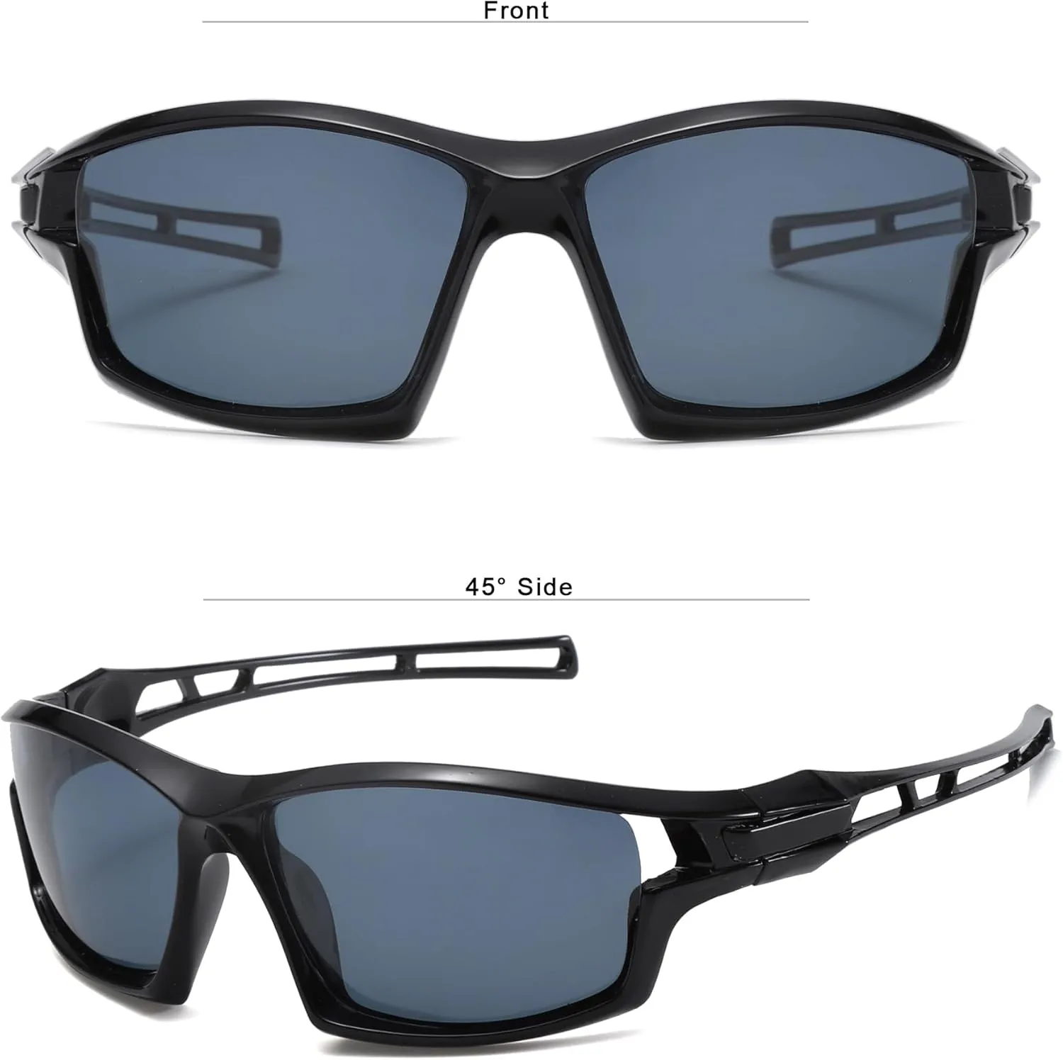 Long Keeper Polarized Sport Sunglasses Women Men Wrap Around Cycling Sunglasses for Running Driving Fishing Hiking Riding