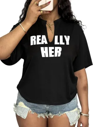 LovelyWholesale Womens Graphic Tees V Neck Short Sleeve T Shirt Loose Casual Summer Tops