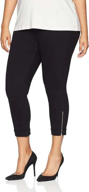Lyssé Women's Plus Size Denim Cuffed Crop