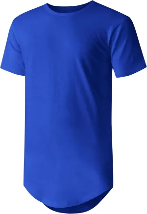 Ma Croix Mens Hipster T Shirts Hip Hop Longline Crewneck Casual Street Basic Big and Tall Tee