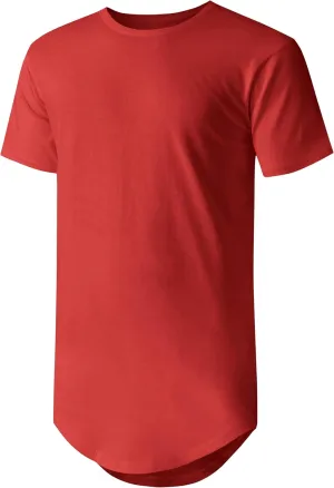 Ma Croix Mens Hipster T Shirts Hip Hop Longline Crewneck Casual Street Basic Big and Tall Tee