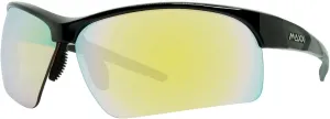 Maxx Stingray Sports Sunglasses Black Frame w/HD Yellow Mirrored Lenses