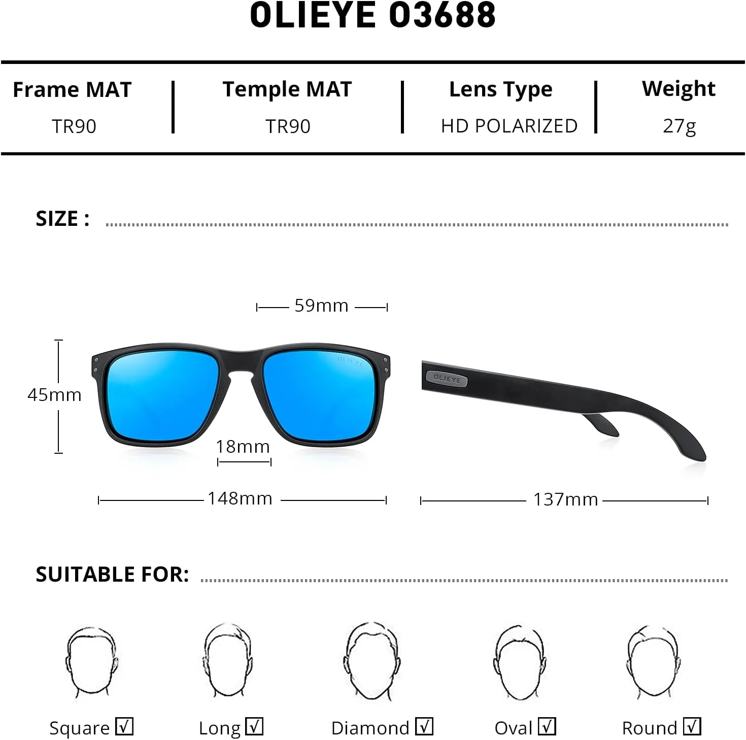 Men Sports Polarized Sunglasses Male Sport Fishing Shades Flexible Frame Sunglasses