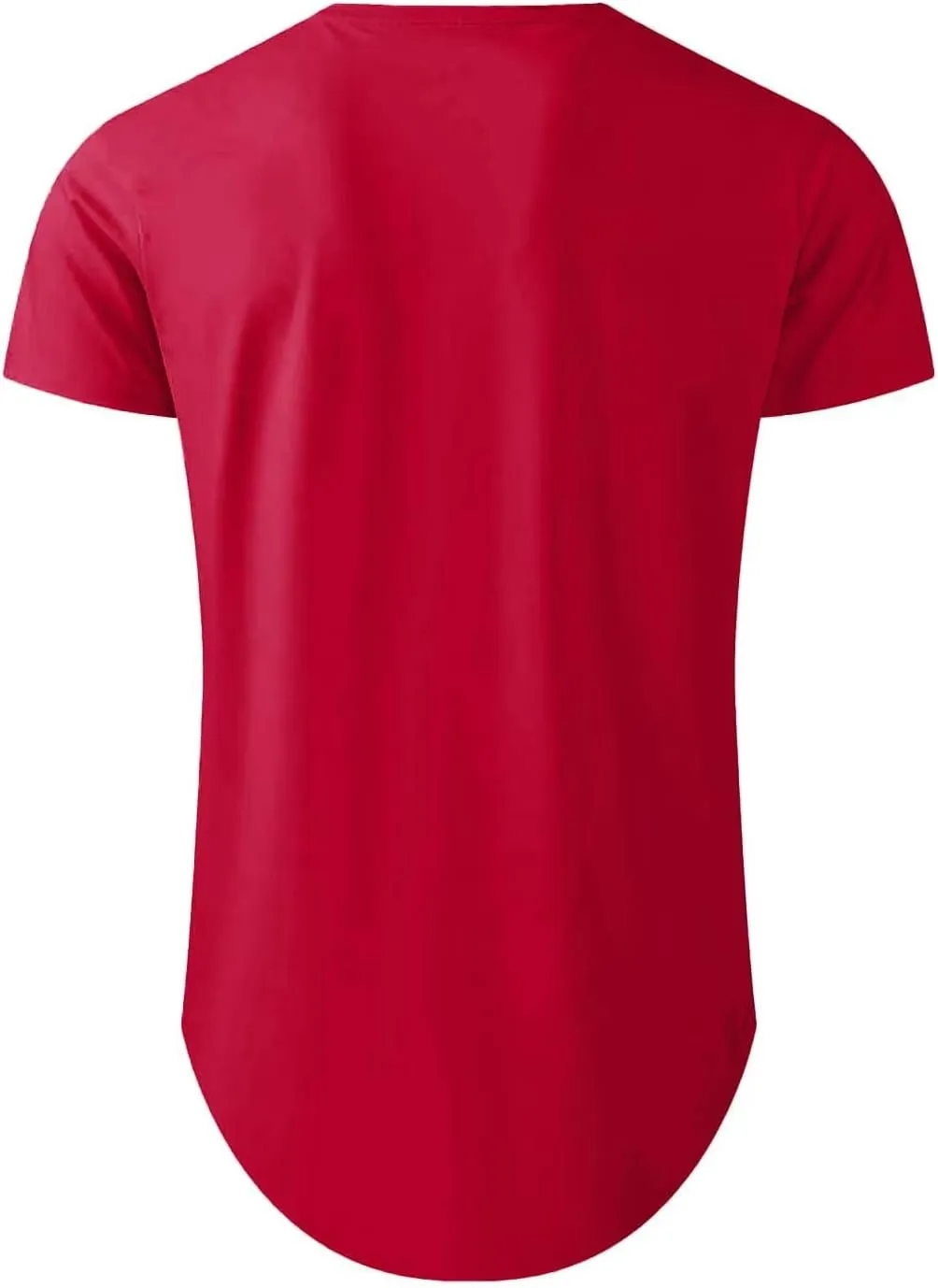 Mens 3 Pack Crewneck T-Shirts Short Sleeve Hipster Hip Hop Longline Classic Tee Tops
