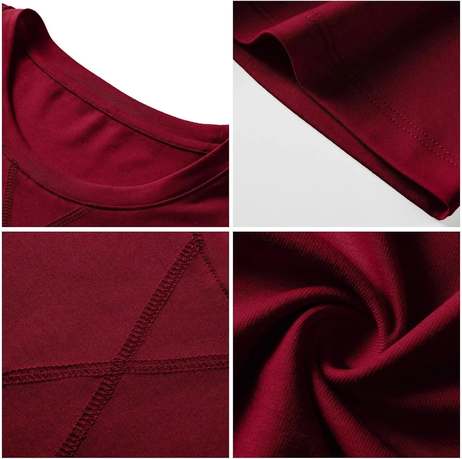 Mens 3 Pack Crewneck T-Shirts Short Sleeve Hipster Hip Hop Longline Classic Tee Tops