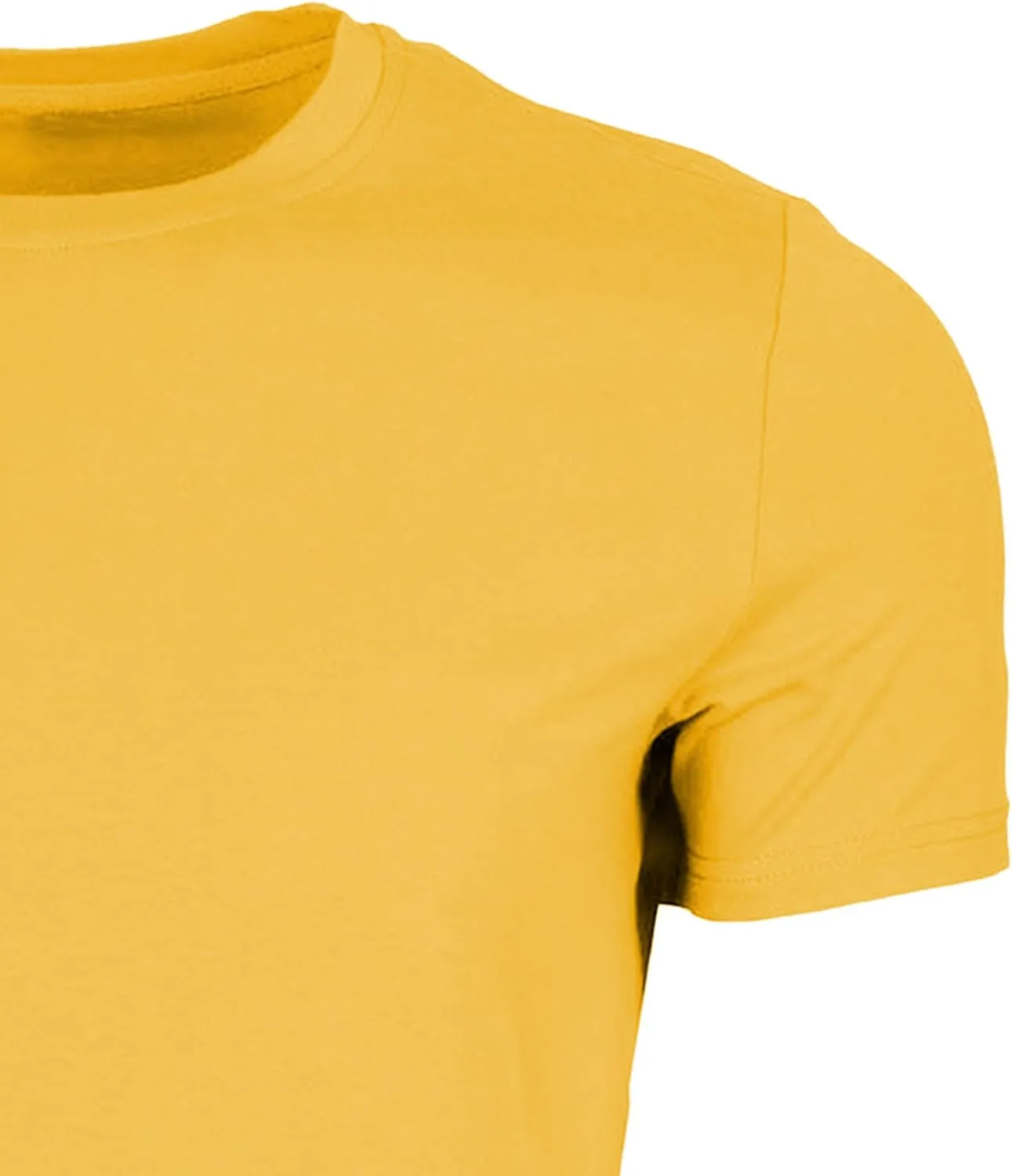 Men's Crew Neck Athletic Muscle T-Shirts Stretch Comfort Longline Tops Classic Casual Pullover Summer Tees