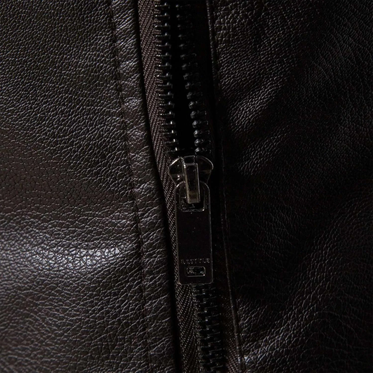 Men’s Faux Fleece Lined Leather Jackets Bomber Jacket Stylish Winter Coat Zip Up Sherpa Jacket