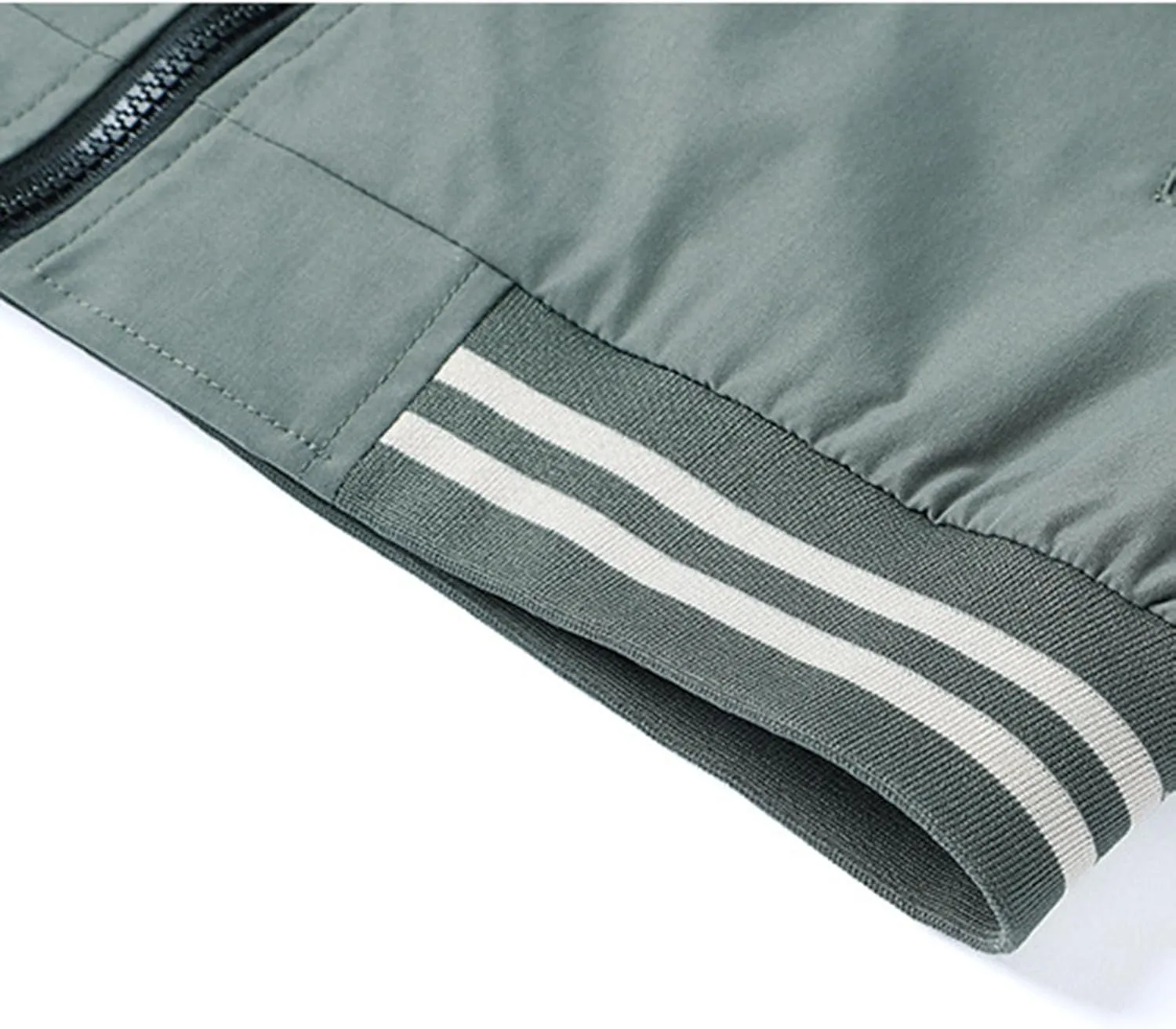 Mens Lightweight Casual Bomber Jacket, Spring Fall Windbreaker Zip Up Coat with Pocket, Slim Fit for Fall Outwear