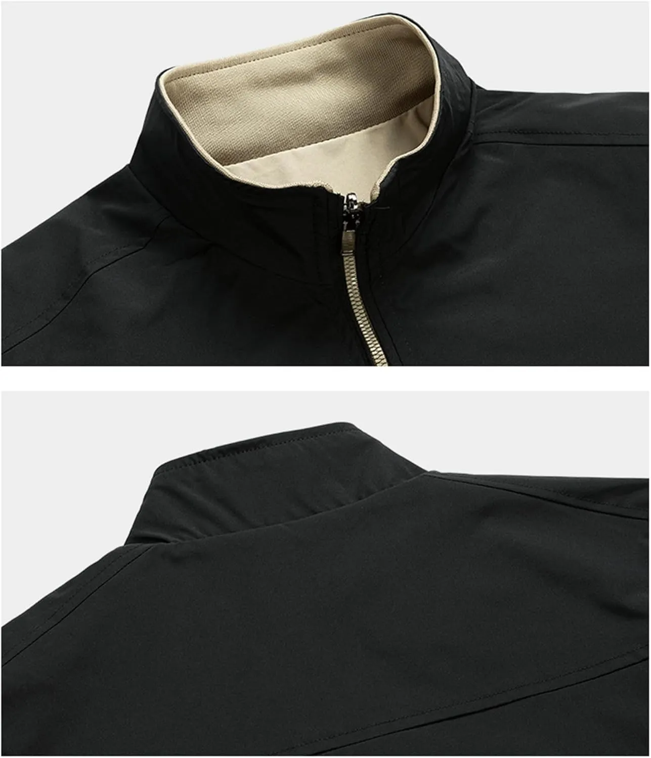 Mens Lightweight Windbreaker Bomber Jacket for Golf, Casual, Work & Outdoor Spring Summer Wear