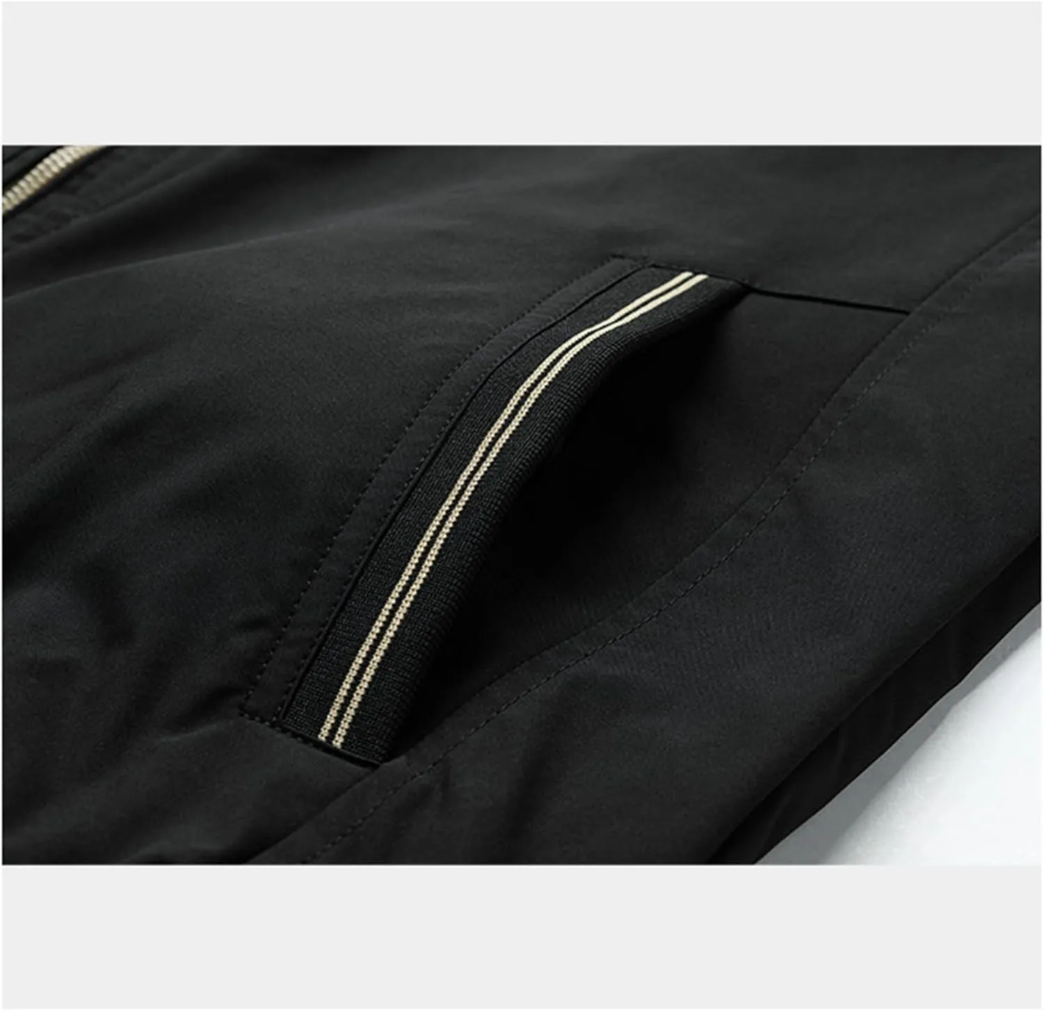 Mens Lightweight Windbreaker Bomber Jacket for Golf, Casual, Work & Outdoor Spring Summer Wear