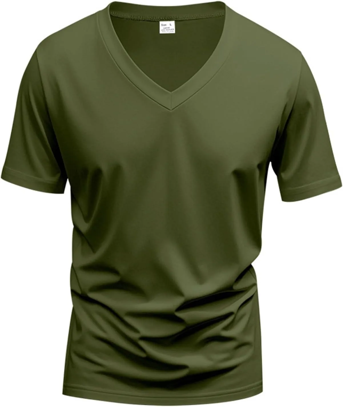 Mens Muscle Fitted T Shirts 2025 Stylish V Neck Longline Comfy Soft Shirt Stretch Short Sleeve Gym Workout Tops