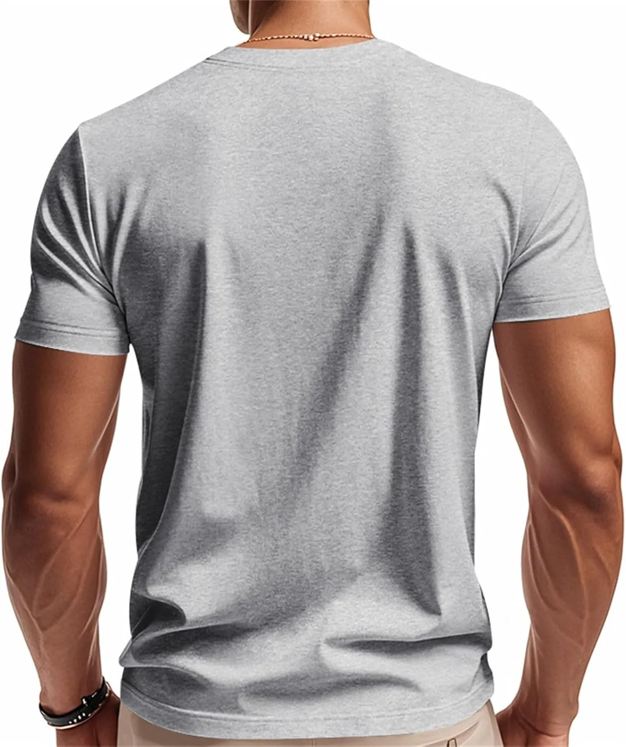 Mens Muscle Fitted T Shirts 2025 Stylish V Neck Longline Comfy Soft Shirt Stretch Short Sleeve Gym Workout Tops