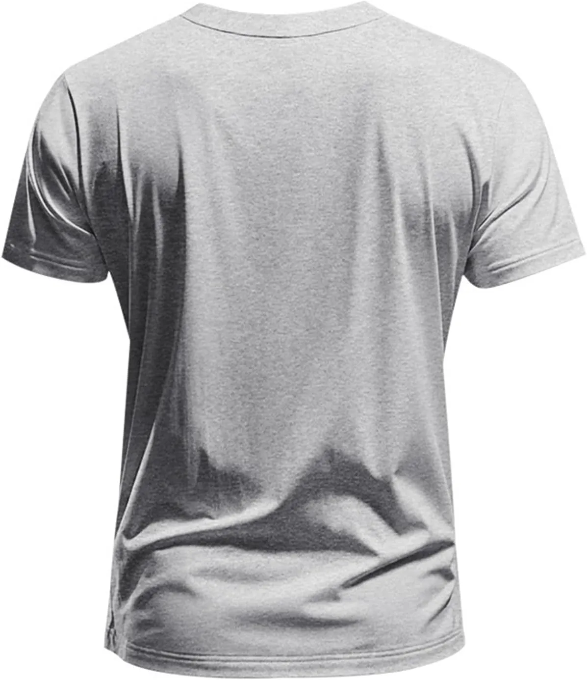 Mens Muscle Fitted T Shirts 2025 Stylish V Neck Longline Comfy Soft Shirt Stretch Short Sleeve Gym Workout Tops