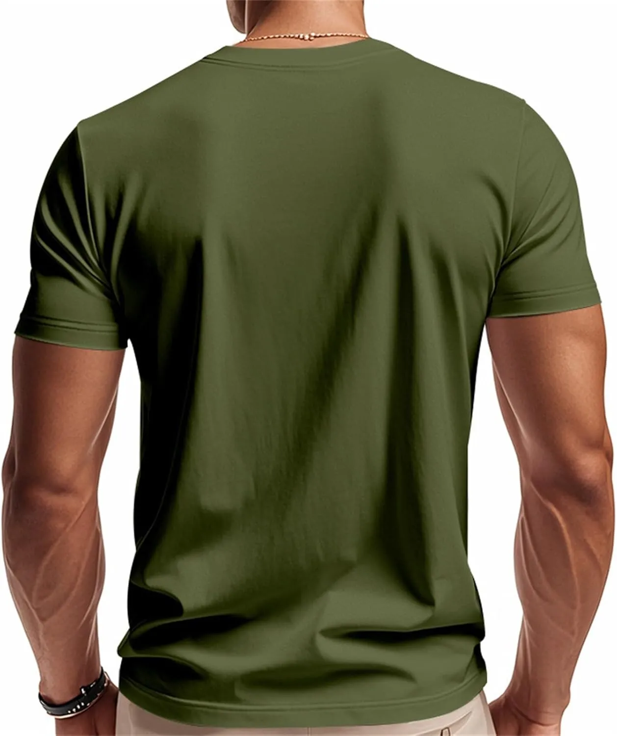 Mens Muscle Fitted T Shirts 2025 Stylish V Neck Longline Comfy Soft Shirt Stretch Short Sleeve Gym Workout Tops