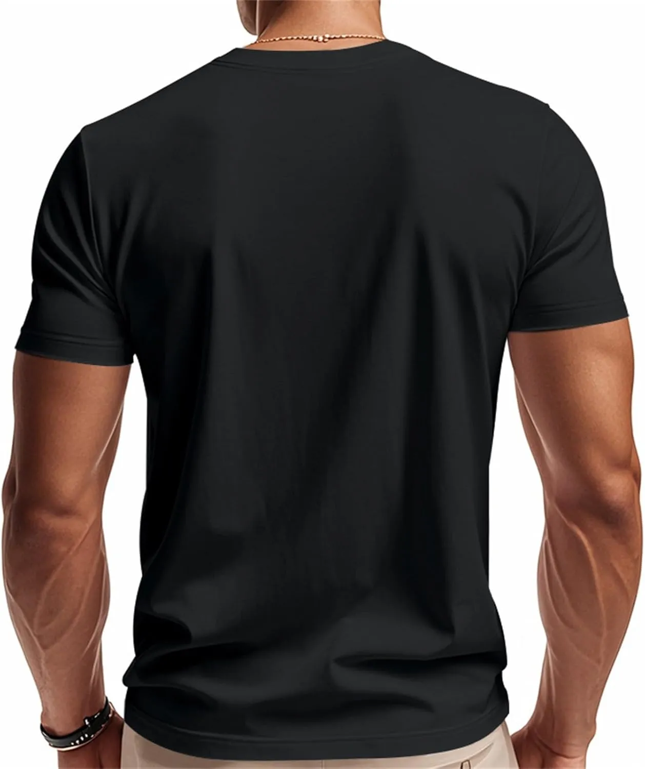 Mens Muscle Fitted T Shirts 2025 Stylish V Neck Longline Comfy Soft Shirt Stretch Short Sleeve Gym Workout Tops