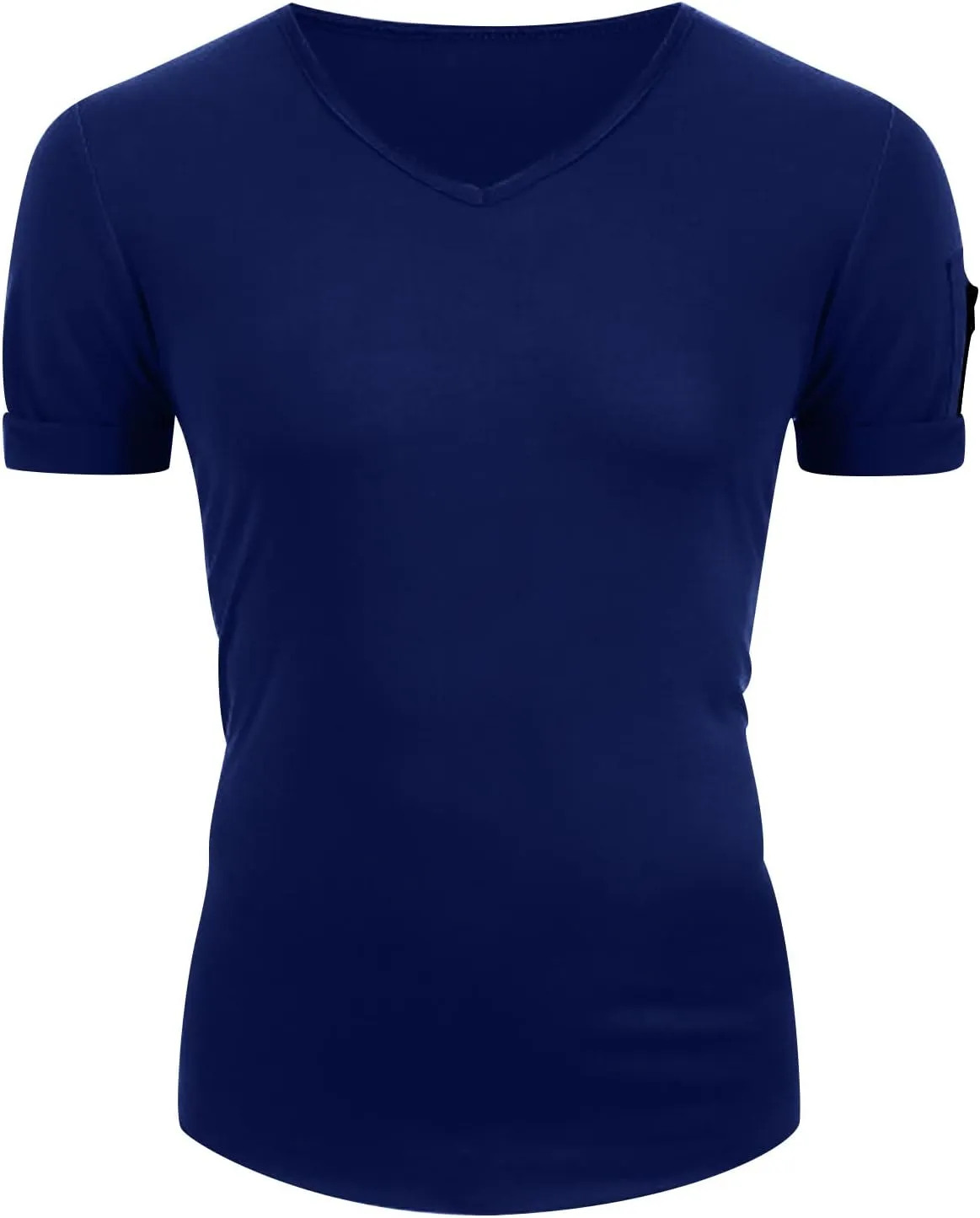 Men's Muscle T-Shirts 2025 Fashion Gym Bodybuilding Short Sleeve Workout Shirts Big and Tall V Neck Solid Tee Tops
