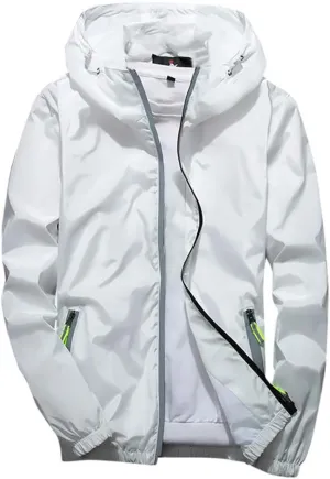 Men's Plus Size Jacket Rain Windbreaker Lightweight Shell Raincoat With Hood For Golf Hiking Travel, M-7XL