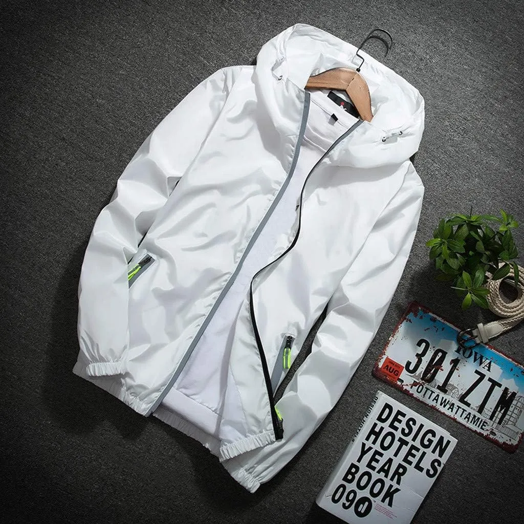 Men's Plus Size Jacket Rain Windbreaker Lightweight Shell Raincoat With Hood For Golf Hiking Travel, M-7XL