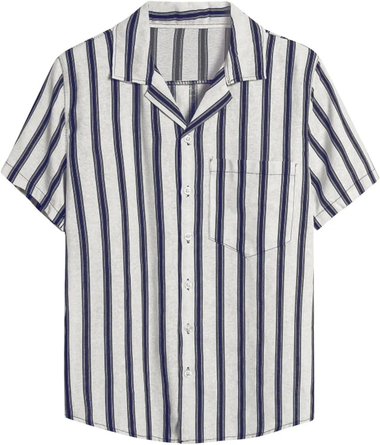 Mens Shirts Short Sleeve Summer Button Down Casual Linen Tropical Holiday Beach Basic Tee Shirt XL Tall T