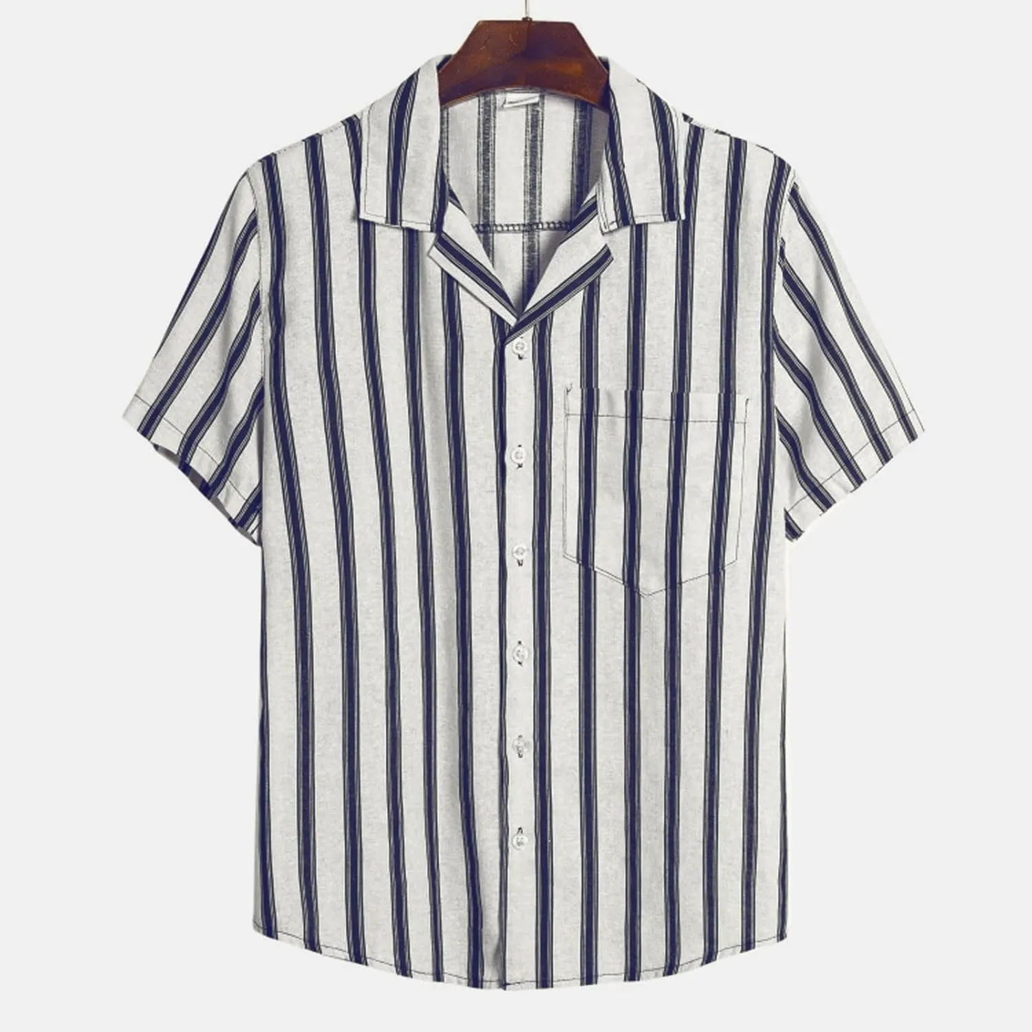 Mens Shirts Short Sleeve Summer Button Down Casual Linen Tropical Holiday Beach Basic Tee Shirt XL Tall T