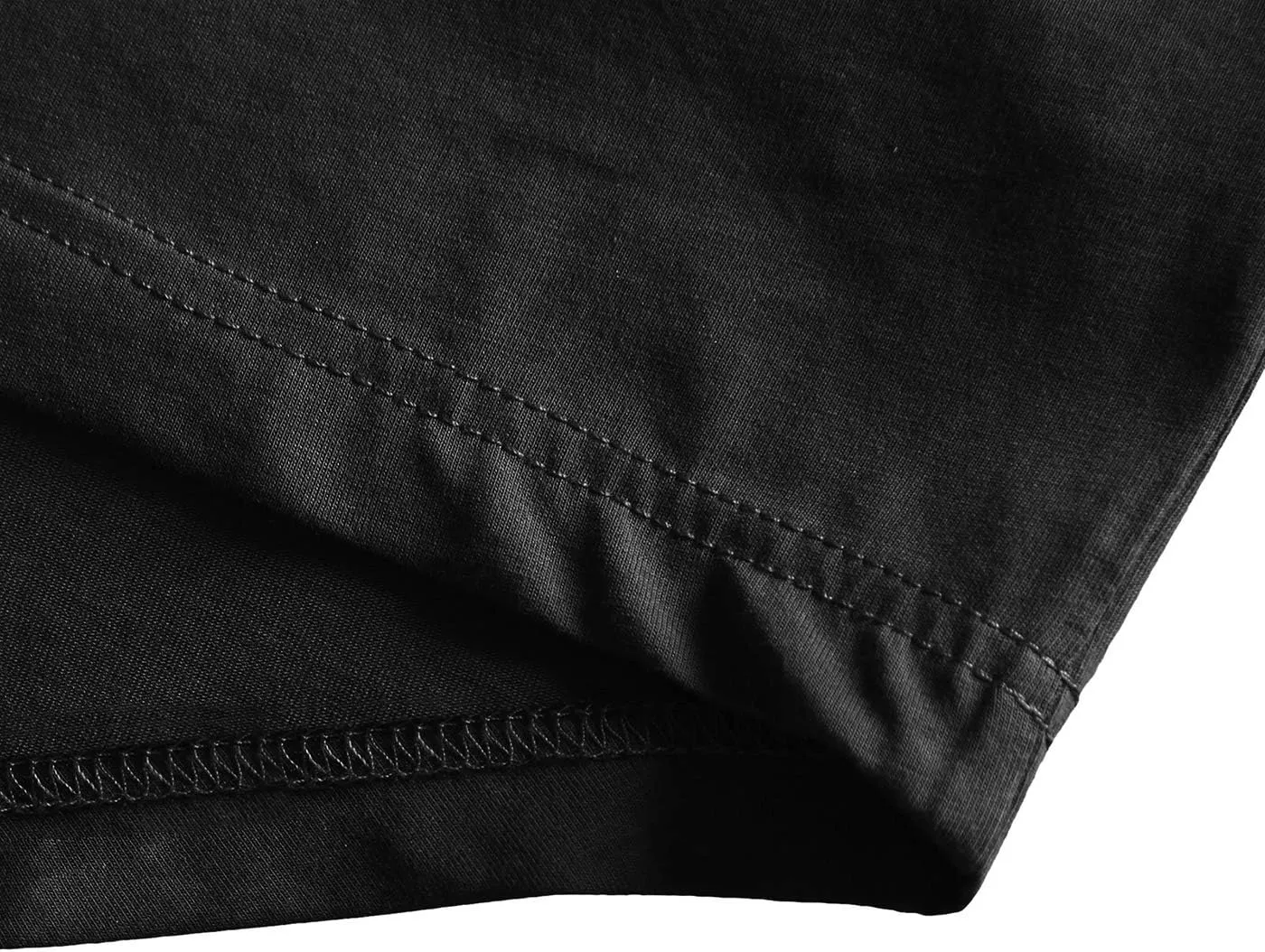 Men's V Neck T Shirts Tight Tee Stepped Hem