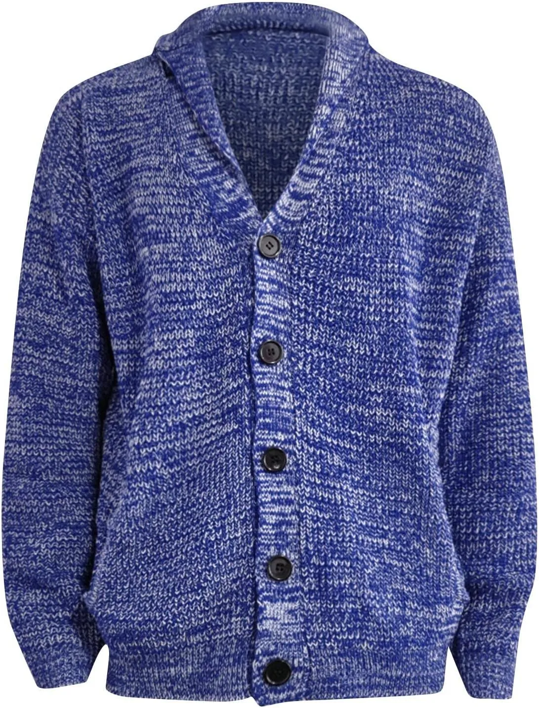 Men's Winter Coat Cardigan Sweaters Knitted Regular Fit Jacket Fleece Lined Warm Coat With Pockets, XXL-5XL