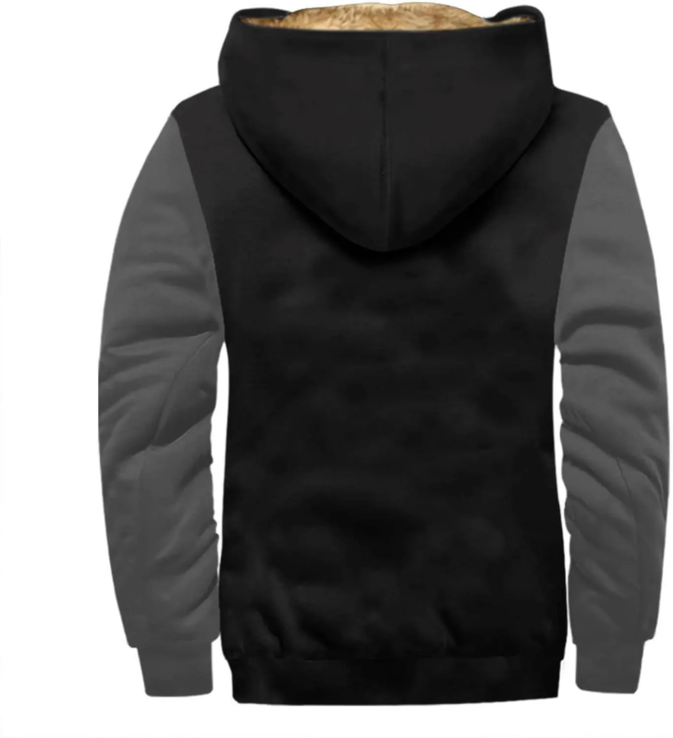 Mens Winter Coat Sherpa Lined Hoodie Jackets Zip Up Long Sleeve Heavyweight Sweatshirt Warm Fleece Jacket, S-5XL