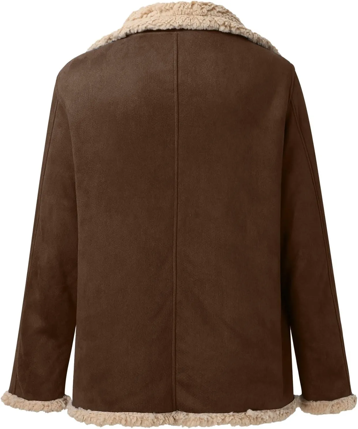 Mens Winter Coats, Mens Sherpa Fleece Lined Faux Leather Jacket Heavyweight Zip Up Bomber Jackets Vintage Winter Coats
