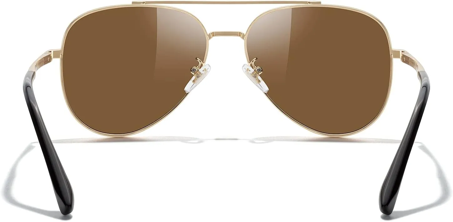 MERRY'S Classic Mirrored Aviator Sunglasses for Men Women Polarized Driving Fishing Mens Sunglasses