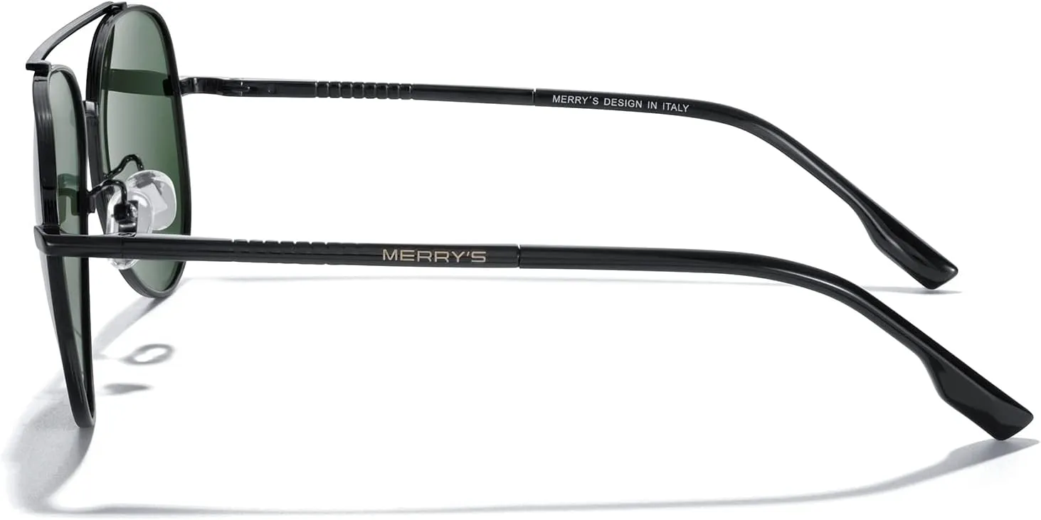 MERRY'S Classic Mirrored Aviator Sunglasses for Men Women Polarized Driving Fishing Mens Sunglasses