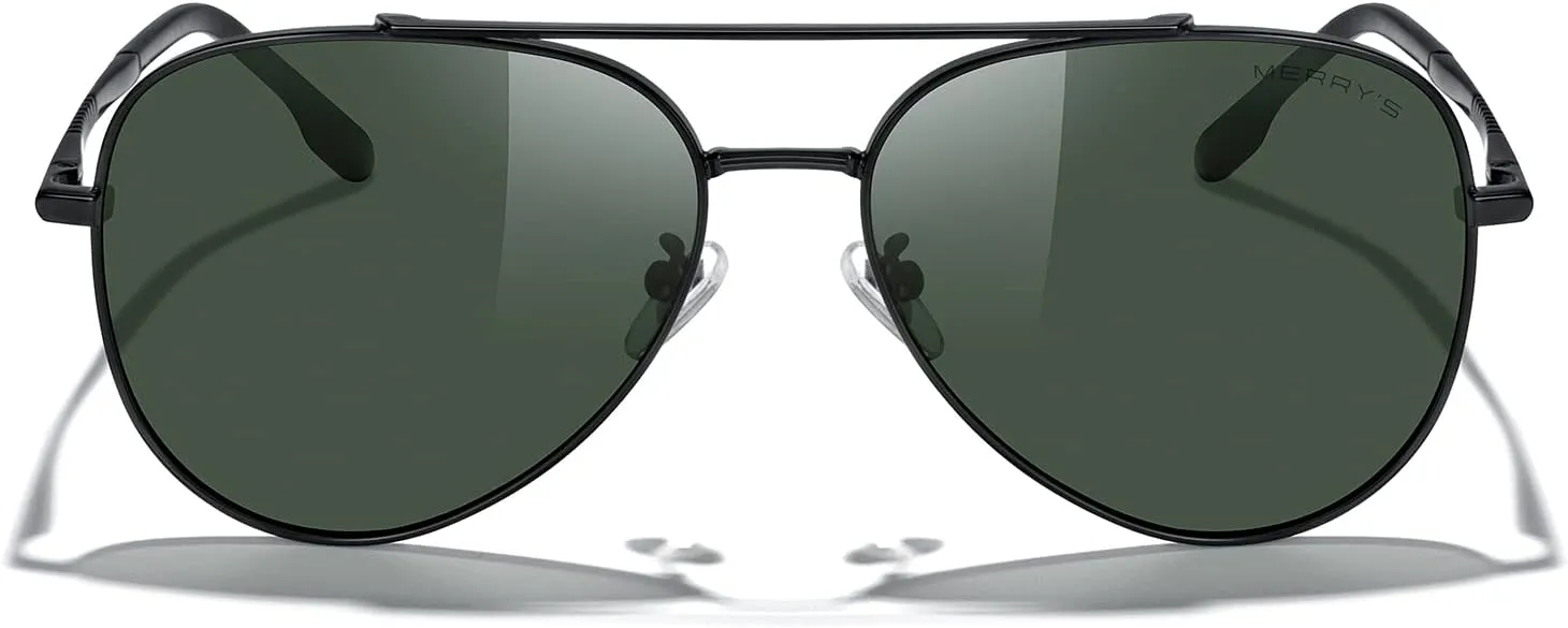 MERRY'S Classic Mirrored Aviator Sunglasses for Men Women Polarized Driving Fishing Mens Sunglasses