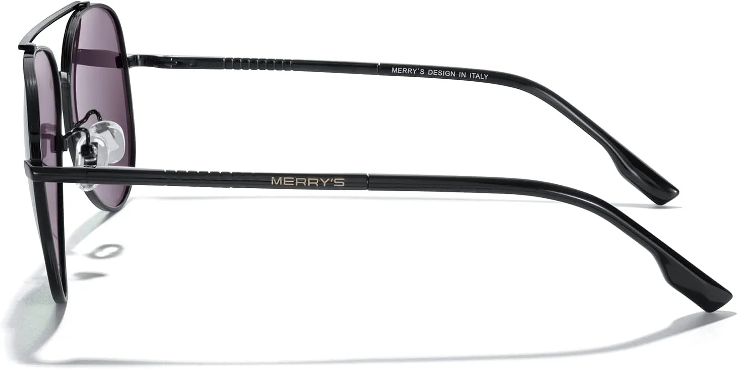 MERRY'S Classic Mirrored Aviator Sunglasses for Men Women Polarized Driving Fishing Mens Sunglasses