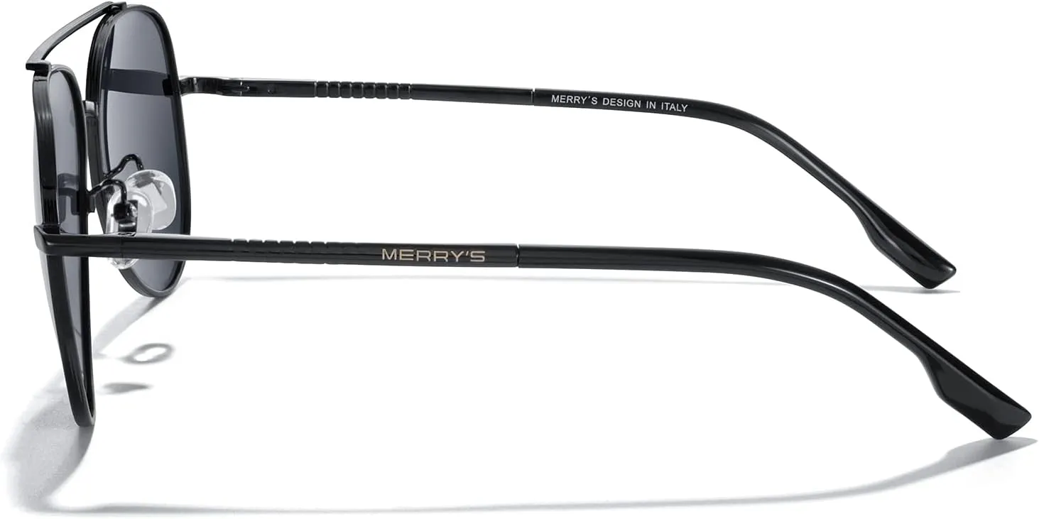 MERRY'S Classic Mirrored Aviator Sunglasses for Men Women Polarized Driving Fishing Mens Sunglasses