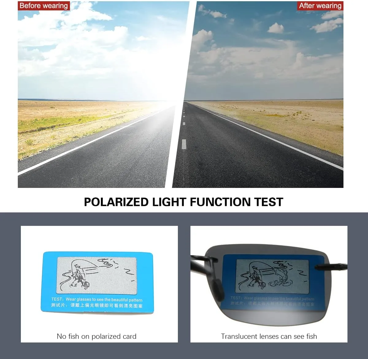 MIRYEA Rimless Polarized Sports Sunglasses for Men Women Driving Running Fishing Golf UV Blocking Glasses Eyeglasses Shades