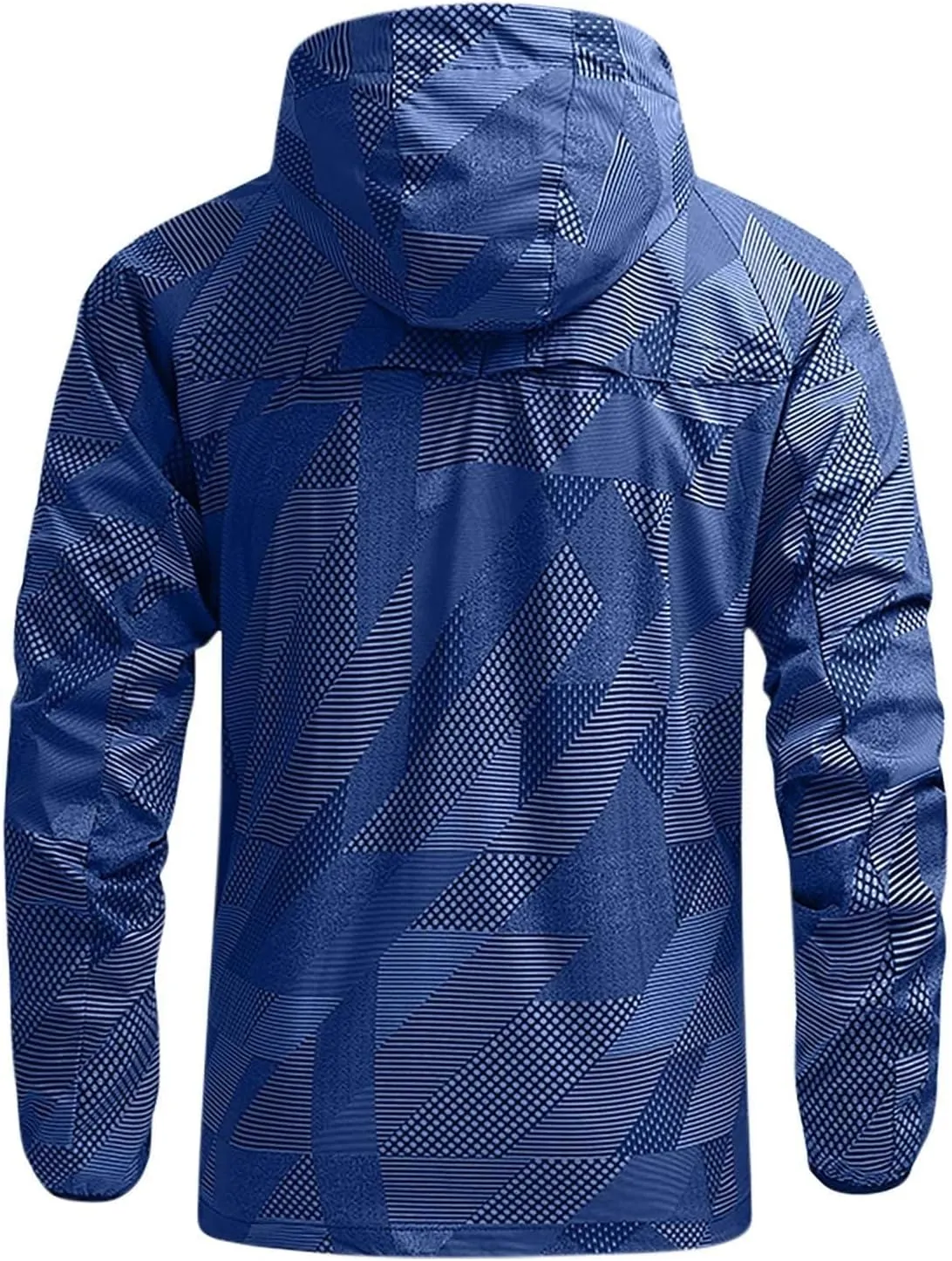 NATHGAM Men's Casual Loose Fit Windbreaker Long Sleeve Stand Collar Hooded Jacket Breathable For Biking Hiking Running 2024