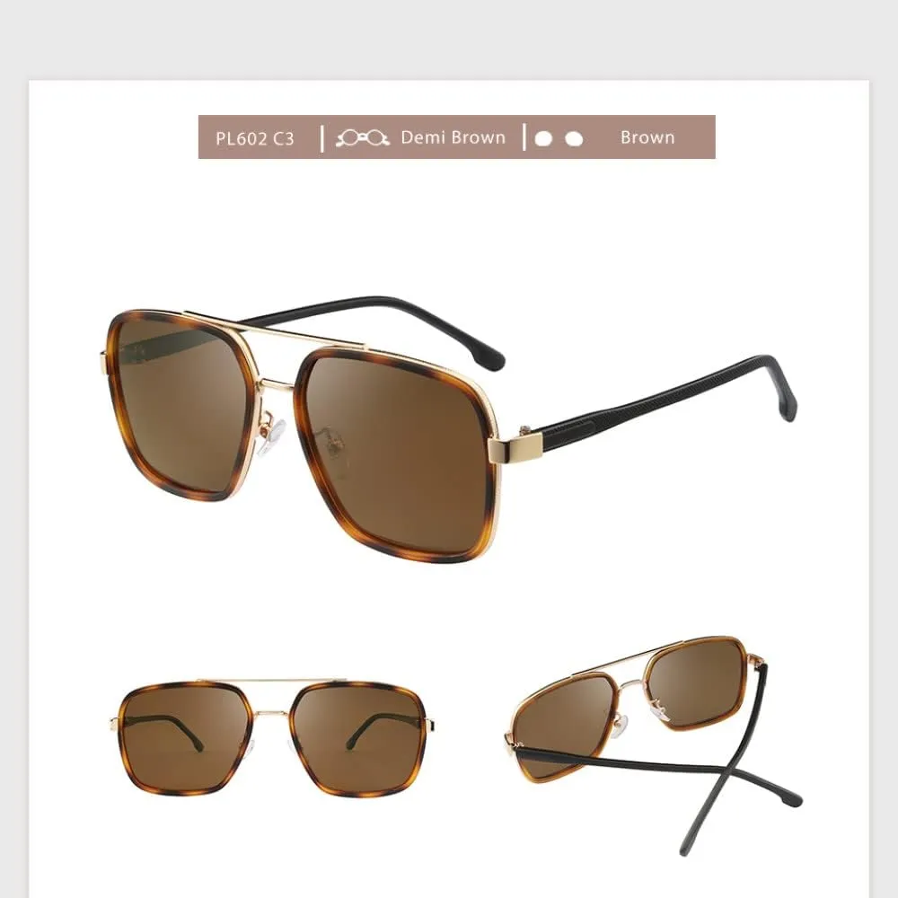 New 2025 Men Color Changing Sun Glasses Male Vision Driving Fishing Metail Frame Polarized Sunglasses