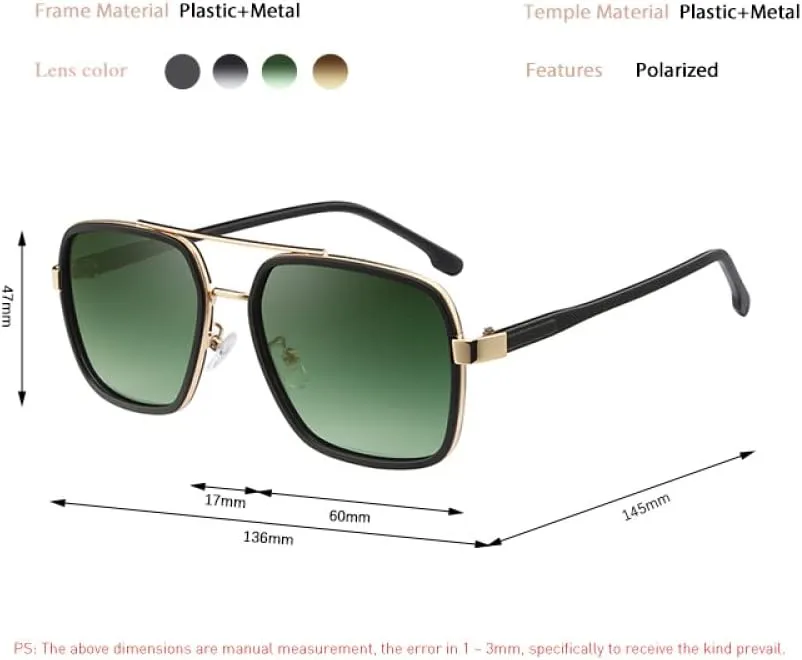 New 2025 Men Color Changing Sun Glasses Male Vision Driving Fishing Metail Frame Polarized Sunglasses