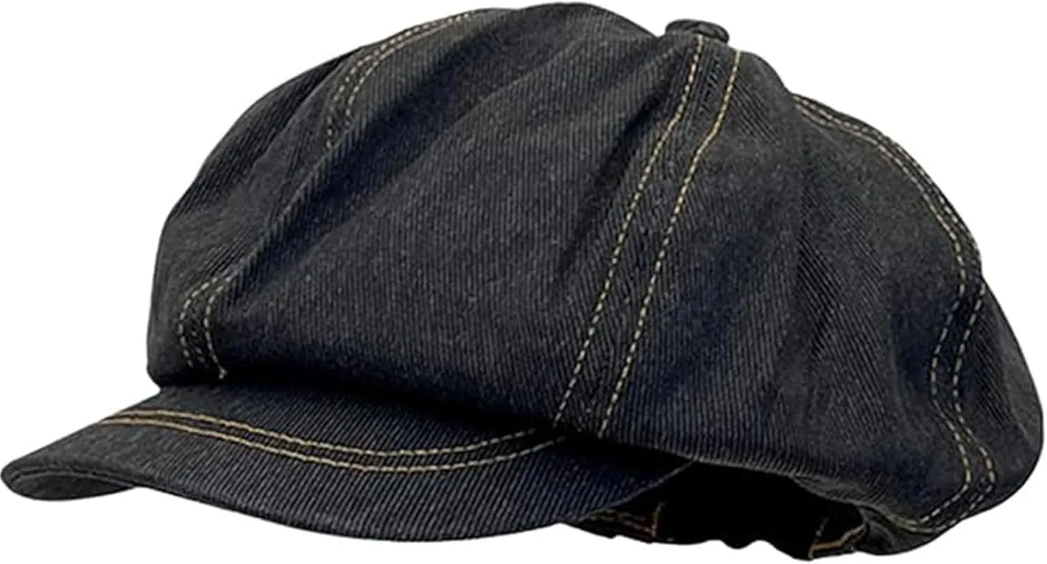Newsboy Hats for Women, 22-23 Inch Cap Girth, Eight-Panel Newsboy Cap Wide Brim Sun-Proof Newsies Hat for Costume Collocation Summer Outdoor Use Accessory Grey