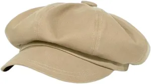 Octagon Newsboy Cap Unisex Newsboy Flat Cap Autumn British Style Vintage Brim Classic Berets Hats for Male Women