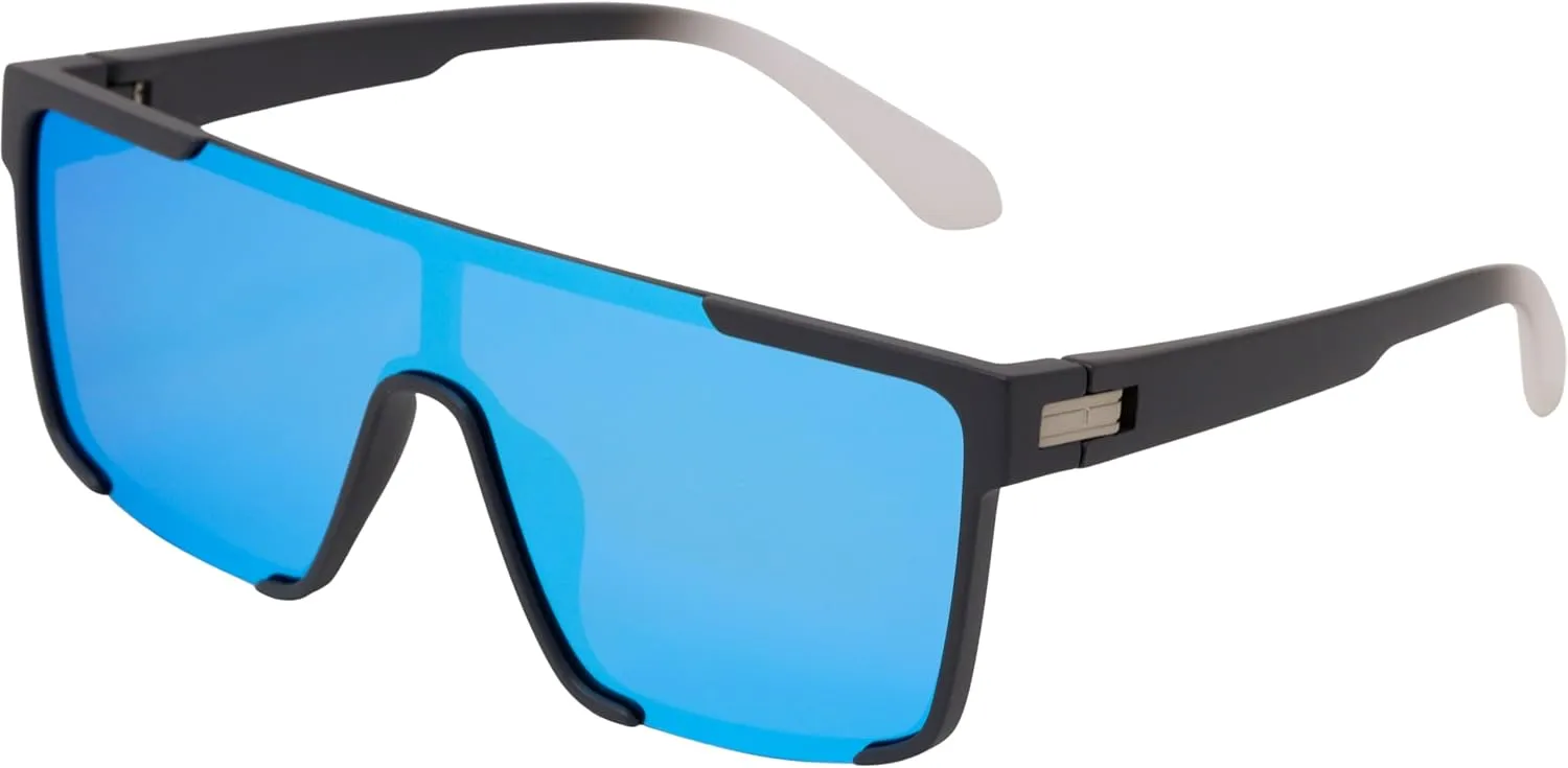 Polarized Shield Sunglasses for Men and Women UV400 Protection Flat Top Design Lightweight TR90 Fashion Shades
