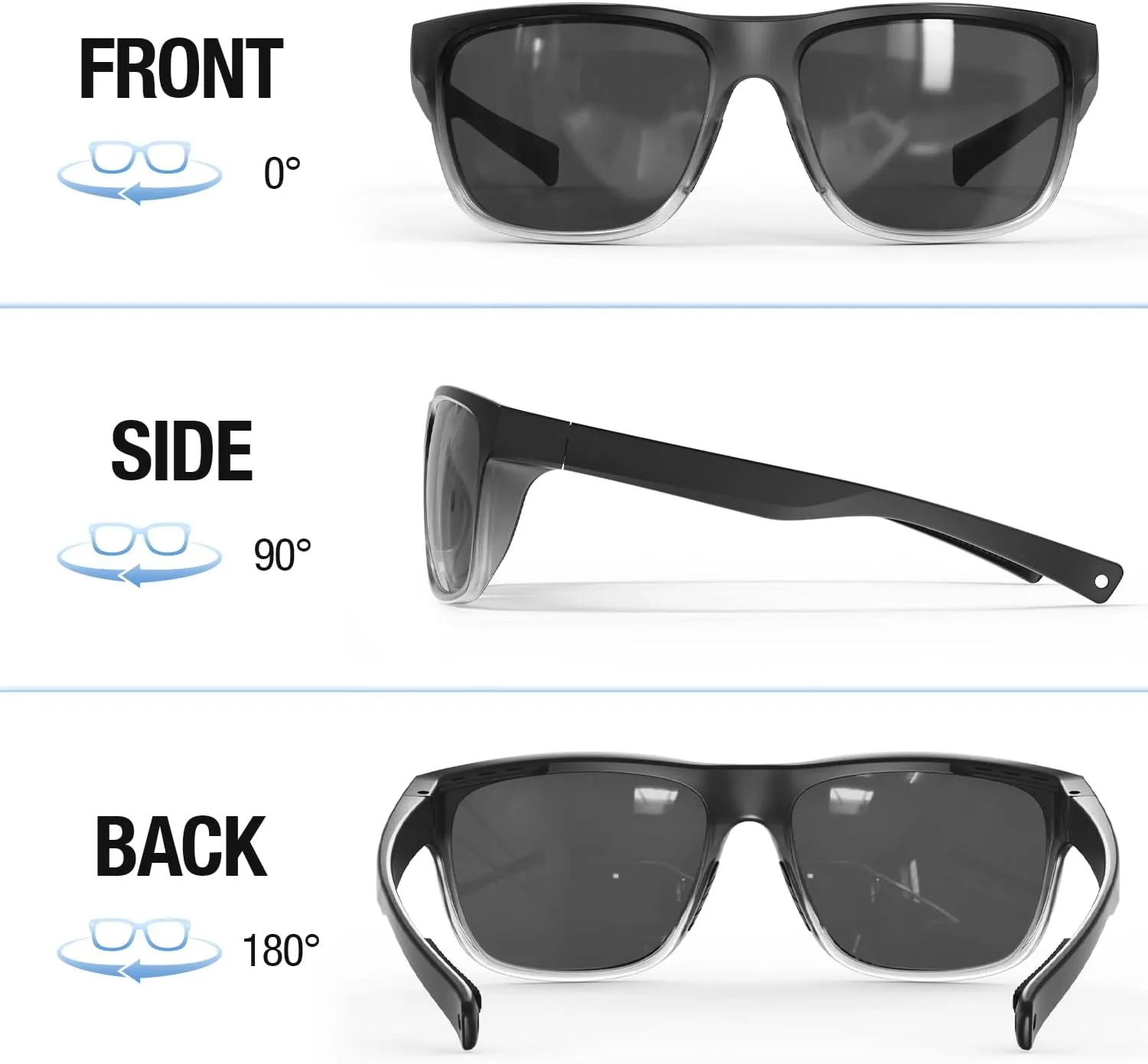 Polarized Sunglasses for Men Women, Idea for Driving Fishing Golf Sport Running Glasses, TR90 Frame UV400 Protection
