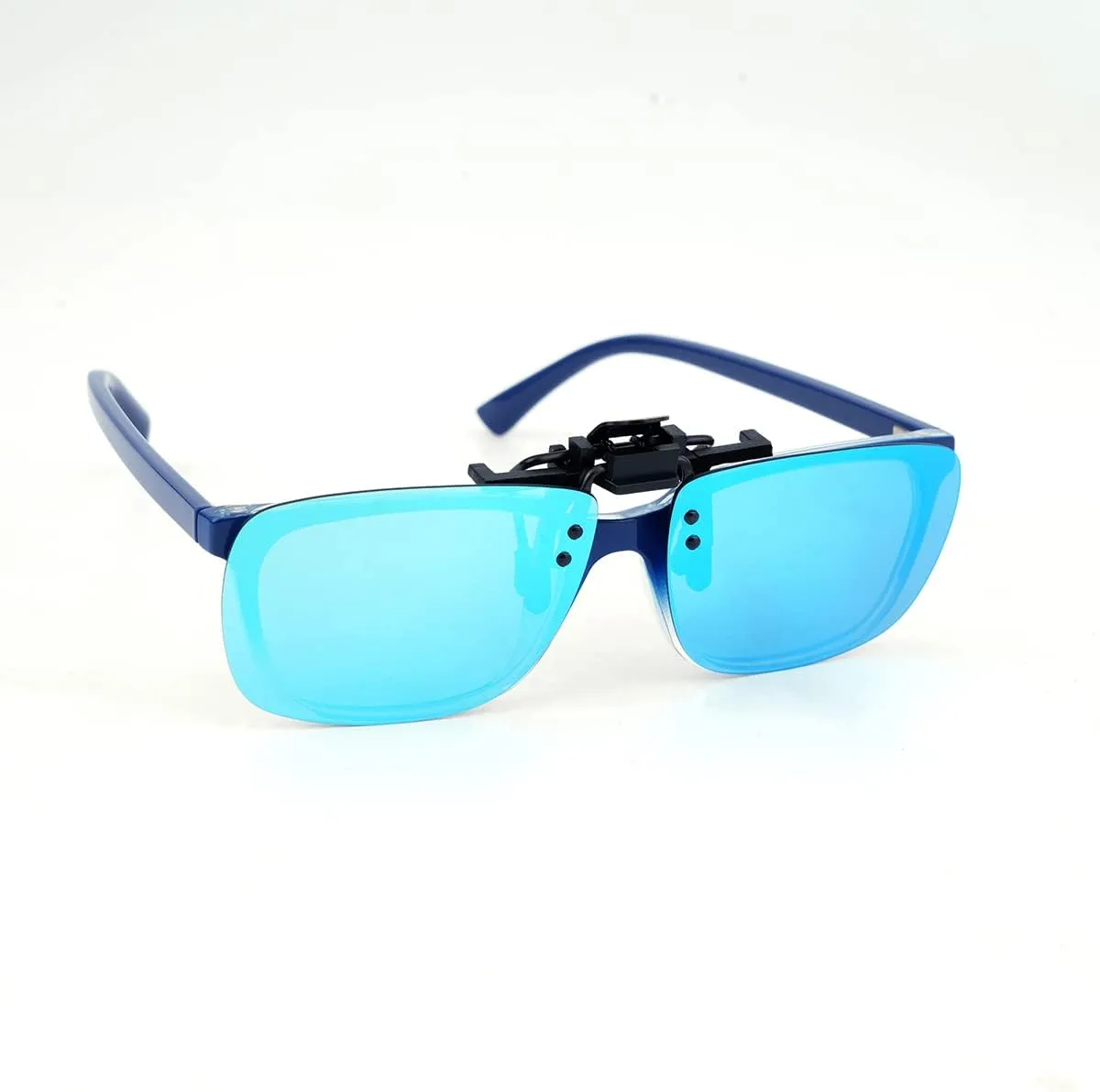 Polarized Unisex Clip on Flip up Sunglasses over Prescription and Reading Glasses Frames
