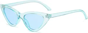 Retro Vintage Narrow Cat Eye Sunglasses for Women Clout Goggles Plastic Frame