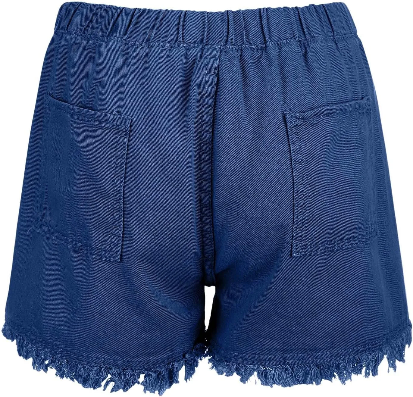Ripped Distressed Denim Shorts for Women Mid Rise Stretchy Jean Shorts Summer Casual Frayed Raw Rolled Hem Hot Shorts