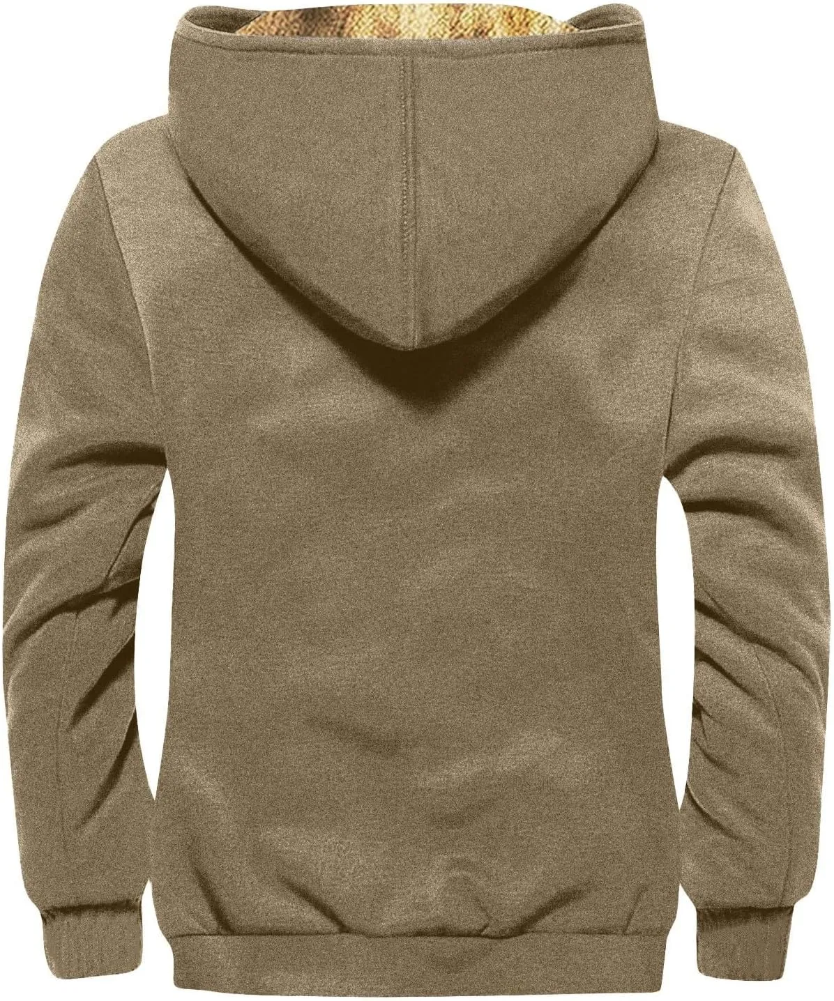 RTRDE Mens Winter Work Coat Zip Up Hoodie Casual Sherpa Lined Jackets Fleece Warm Work Coats Outwear Casual Jacket