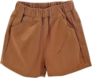 Shorts for Little Kids Relaxed Fit Elastic Waist Casual Summer High Rise Shorts with Pockets Chino Short Pants