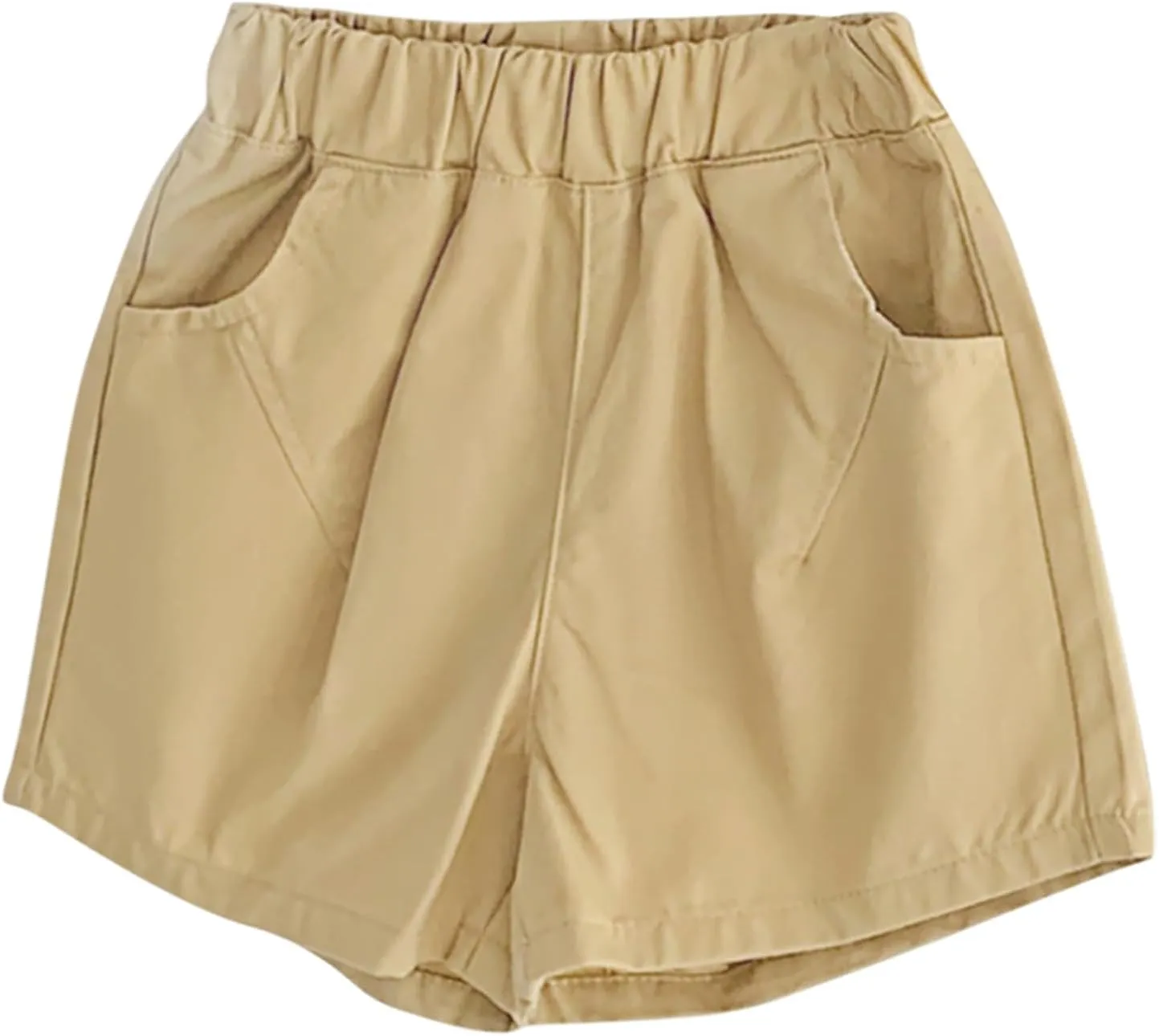 Shorts for Little Kids Relaxed Fit Elastic Waist Casual Summer High Rise Shorts with Pockets Chino Short Pants