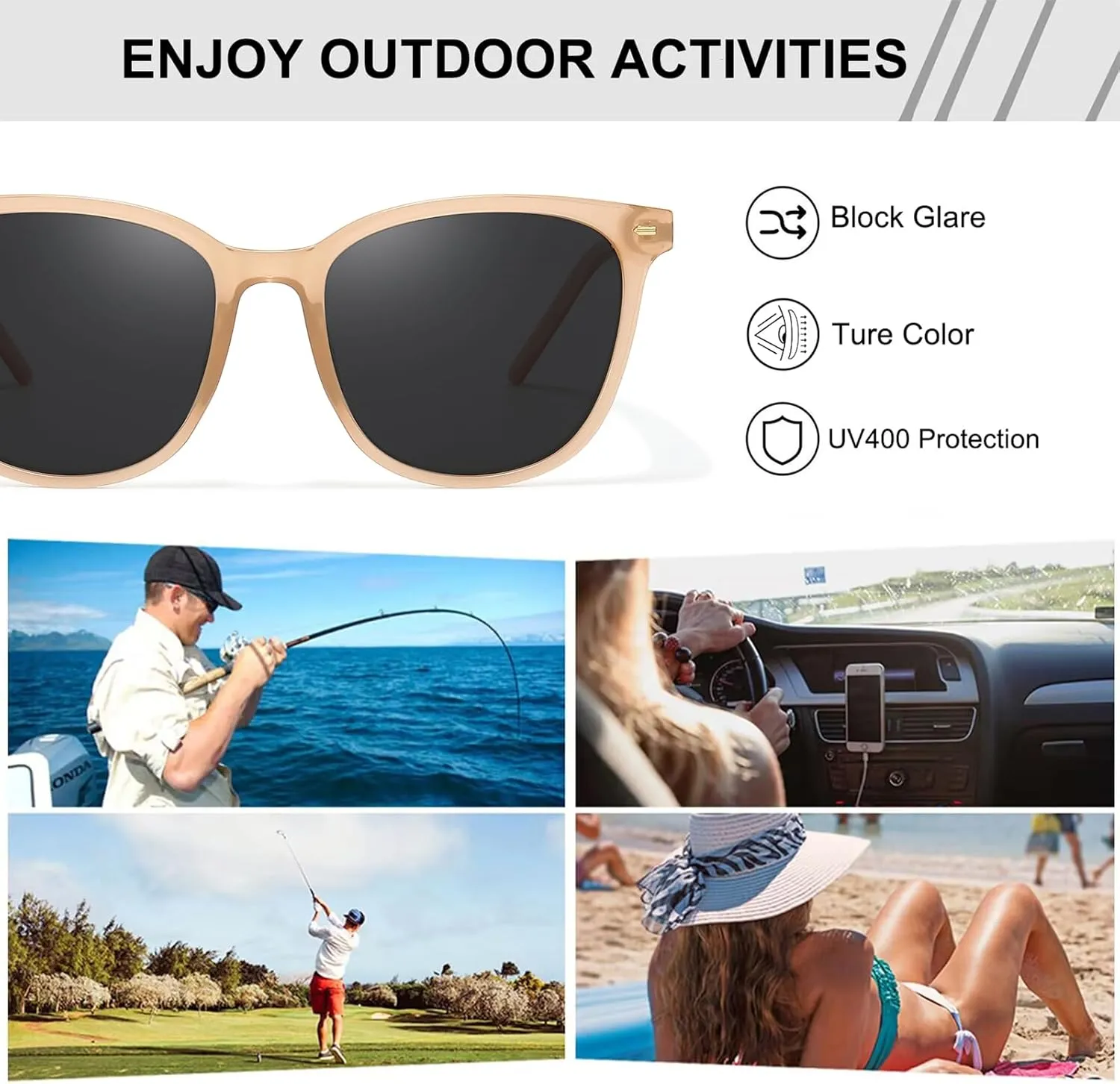 SIPHEW Oversized Cat Eye Sunglasses for Women Mirrored Polarized Designer Womens Sunglasses w UV Protection